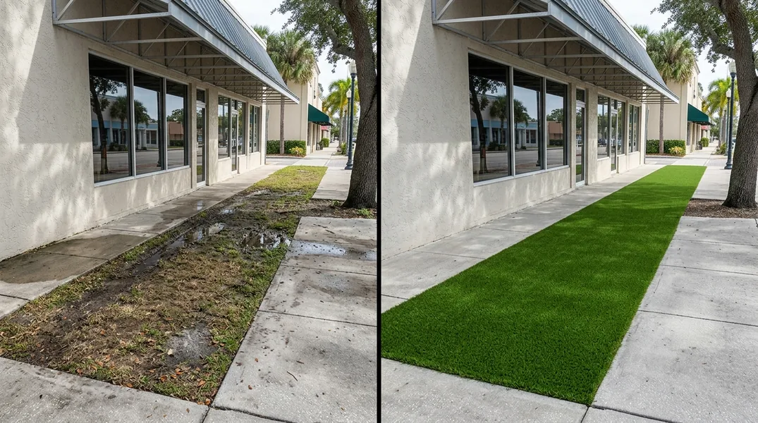 Result artificial grass installation in Port St. Lucie - Port St. Lucie Artificial Grass Installation
