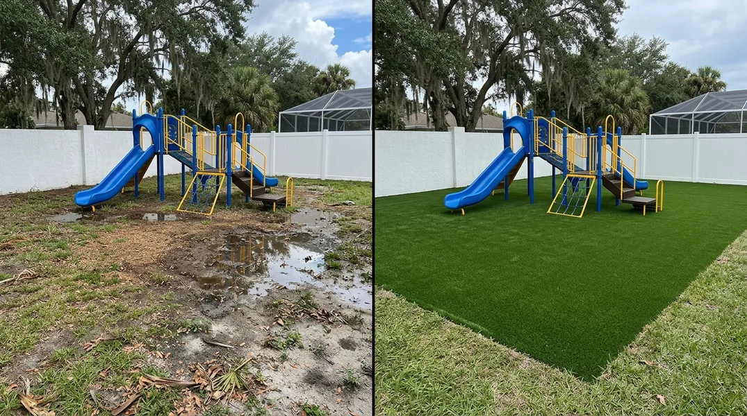 Result artificial grass installation in Port St. Lucie - Port St. Lucie Artificial Grass Installation