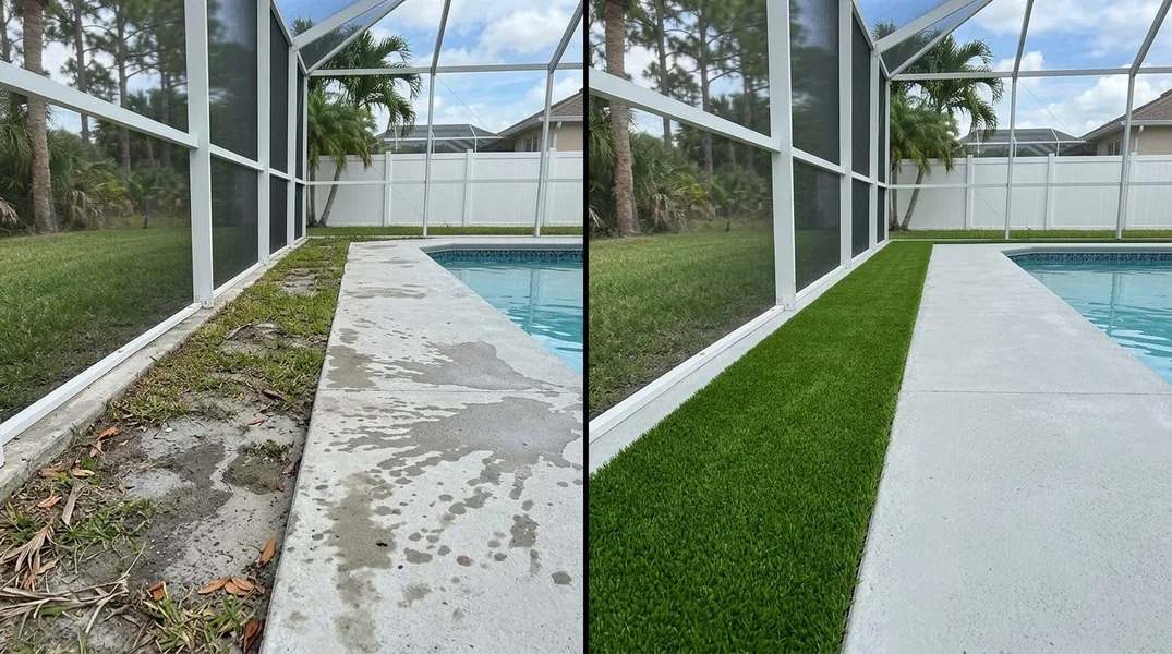 Result artificial grass installation in Port St. Lucie - Port St. Lucie Artificial Grass Installation